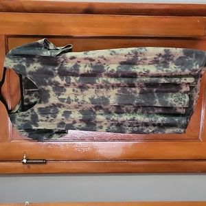 Green Tye Dye T-Shirt Dress